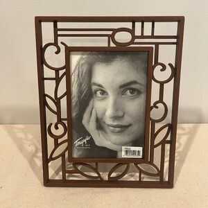 Terragraphics Rustic Copper Toned Metal Picture Frame for 5x7 Photo